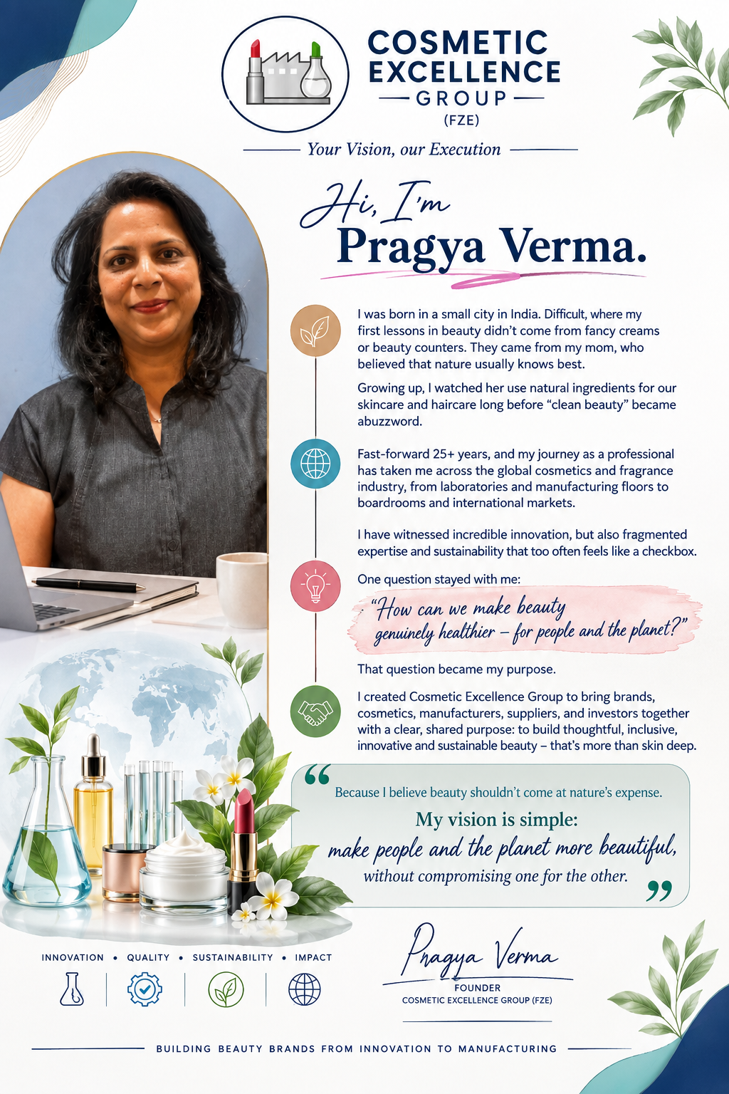 Pragya Verma, Founder of Cosmetic Excellence Group FZE